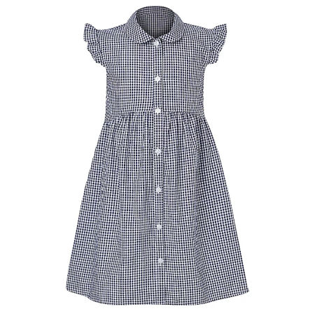 green and white gingham school dress