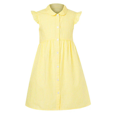 yellow gingham school dress