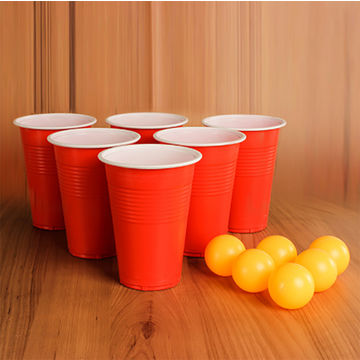 Wholesale Customized Branded Logo Reusable 16 Oz Plastic Disposable PP Cups  Custom Beerpong Set Beer Pong Party Cups Red Cup - China Plastic Cup and Cup  price