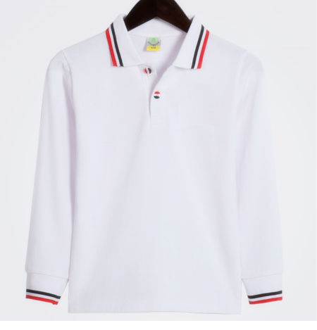 White long sleeve school polo shirts Clearance