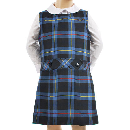 maroon school pinafore