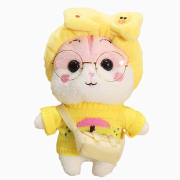 DIY Room Decoration Hamster authentic Plush Toy with Shirt and Glasses