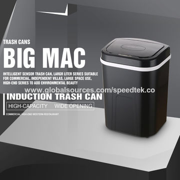 10L imitation Wood Smart Sensor Trash Can Touch Free Automatic