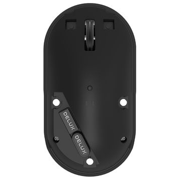 DELUX 2.4GHz+Bluetooth 5.0 Dual-Mode Wiederaufladbare Kabellose Maus für Laptop USB+Type-C Empfänger