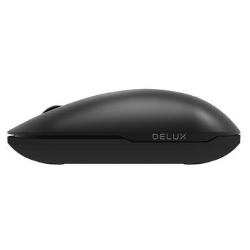 DELUX 2.4GHz+Bluetooth 5.0 Dual-Mode Wiederaufladbare Kabellose Maus für Laptop USB+Type-C Empfänger
