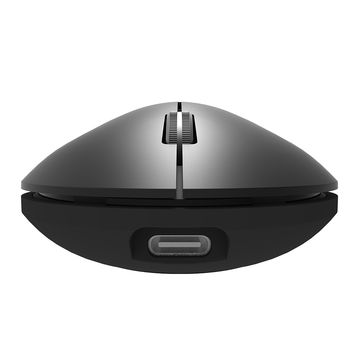 DELUX 2.4GHz+Bluetooth 5.0 Dual-Mode Wiederaufladbare Kabellose Maus für Laptop USB+Type-C Empfänger