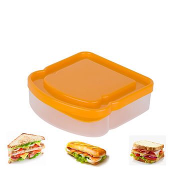 Sandwich Containers Lunch Box Toast Storage Box With Lid Portable Food  Storage Case Reusable Microwave Lunch Box Sandwich Case