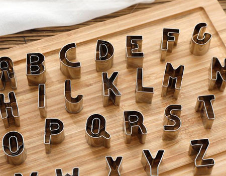 China Stainless Steel Alphabet Cookie Cutter Set Custom Designs Are Welcomed On Global Sources Letter Cookie Cutter Set Letter Cookie Cutter