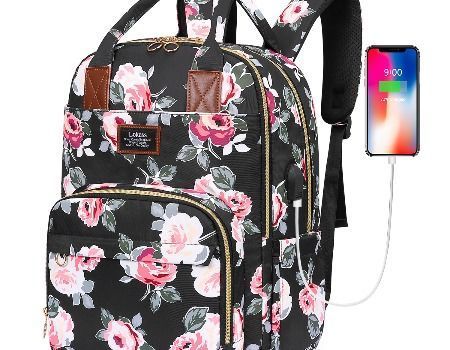  Mochila de computadora portátil para mujer, mochila de