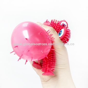 China 4 inch eye flashing TPR flexible bending monster squishy toy