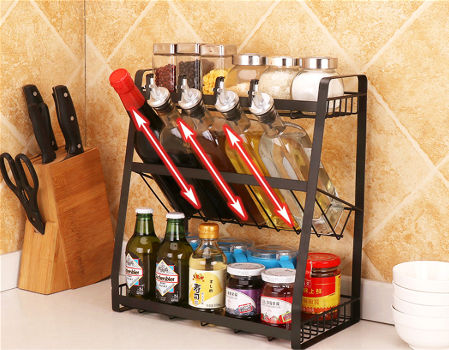 Seasoning Bottle Storage Rack Kitchen Seasoning Bottle - Temu