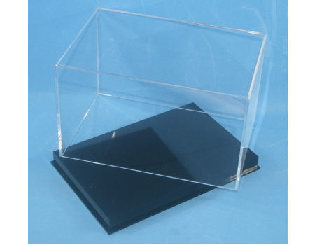US Acrylic UV Hexagonal Display Box Case 3.9 inch Plastic Black Base Dustproof