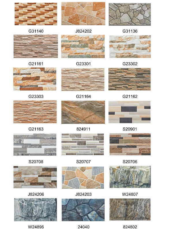 Whole China 200x400mm Stone Look Wall Tiles 3d Inkjet Surface For Exterior Tile At Usd 2 5 Global Sources - How To Tile Outdoor Walls