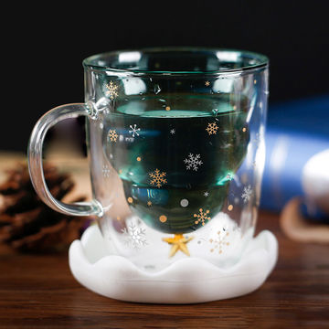 Buy Wholesale China New Deign Double Wall Glass Christmas Tree Bulk  Christmas Mugs Christmas Coffee Mugs & Glass Tumblers at USD 5.38