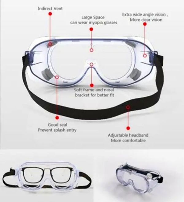 High quality manufacture supply safety goggles antifog goggles, safety