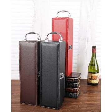 China Luxury PU Leather Gift Bottle Packaging Luxure Wine Box with ...