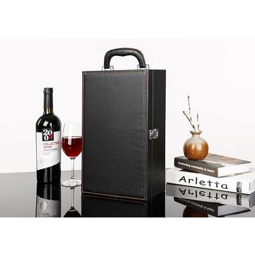 China Luxury PU Leather Gift Bottle Packaging Luxure Wine Box with ...
