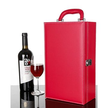 China Luxury PU Leather Gift Bottle Packaging Luxure Wine Box with ...