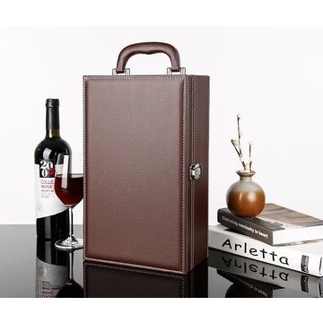 China Luxury PU Leather Gift Bottle Packaging Luxure Wine Box with ...