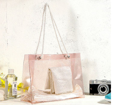 transparent beach tote