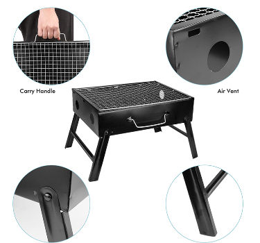 Buy Wholesale China Portable Folding Outdoor Picnic Steel Bbq Barbecue  Grill Machine Charcoal Grill/barbecue Grills & Grill Bbq at USD 2.7