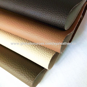 PU Large Lychee Leather Fabric Vegan Leather Fabric