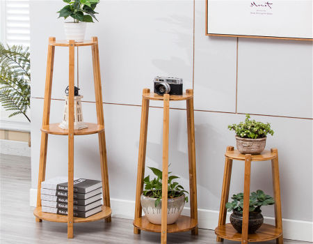 Mid Century Bamboo Modern Wood Adjustable Display Stand Plant Stander Plant  Pot Holder - China Wholesale Bamboo Plant Stands $6.5 from Fuzhou TungLee  Imp. & Exp. Co. Ltd | Globalsources.com