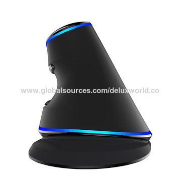 Delux RGB Ergonomische Vertikalmaus 6 Tasten 4000 DPI Optische Computermaus