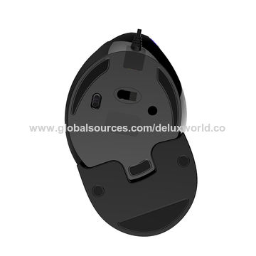 Delux RGB Ergonomische Vertikalmaus 6 Tasten 4000 DPI Optische Computermaus