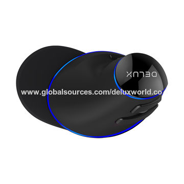 Delux RGB Ergonomische Vertikalmaus 6 Tasten 4000 DPI Optische Computermaus