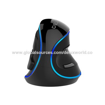 Delux RGB Ergonomische Vertikalmaus 6 Tasten 4000 DPI Optische Computermaus