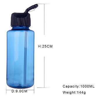 China1000ml Gym Plastic Tumbler With Straw European Water Bottle on ...