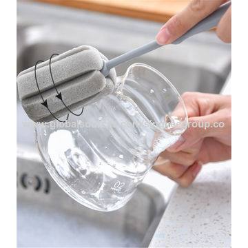 2 Pc Dish Glass Bottle Mug Sponge Brush Scourer Cup Scrubber Household Tool