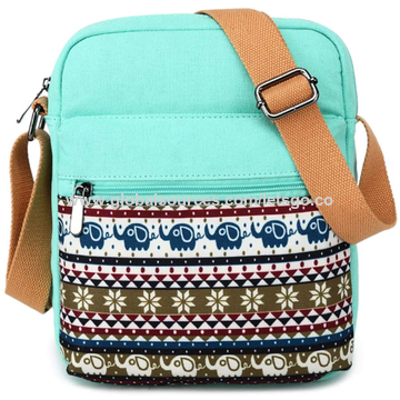 Small Blue Canvas Travel Messenger Bag Women Canvas Shoulder - Etsy