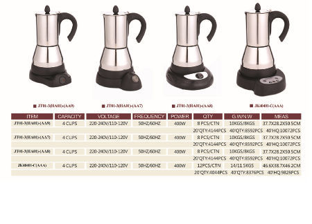 220 V électrique 6 tasses espresso machine à café Percolateur Cuisinière Moka Pot MF