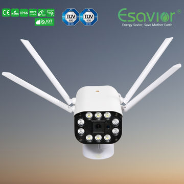 Caméra IP/CCTV Solaire 4G ESAVIOR IP66 CE RoHS ISO TUV - Alimentée par Énergie Solaire