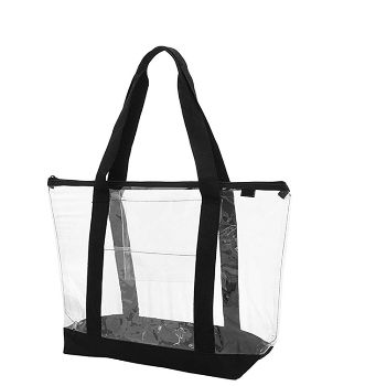 Clear Tote Bag Transparent Plastic Tote Bags with Handles, Checkered PVC  Shopper Bag - China Checkered Bag and Checker Tote Bag price
