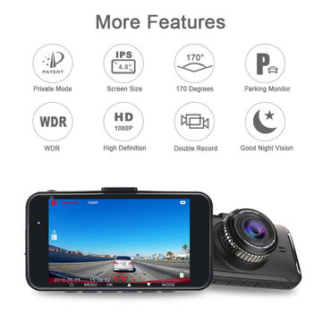 Dash Cam WiFi FHD 1080p Car Camera, Front Dash Camera for Cars, Mini Dashcams for Cars with Night Vision, 24 Hours Parking Mode, WDR, Loop Recording