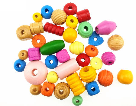 200 Pieces Summer Wood Beads for Crafts Colored Wooden Beads Tropical Wood  Beads with Flamingo Pineapple Palm Leaves Cactus Hawaii Craft Beads Bulk