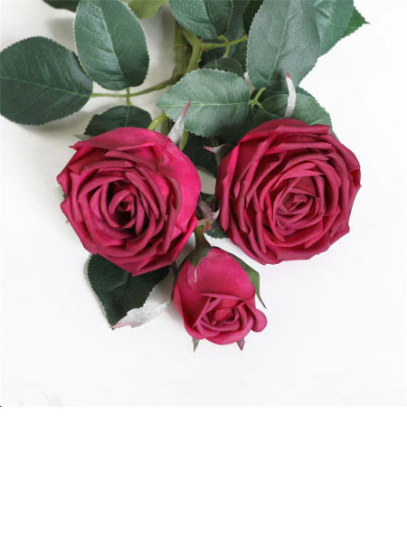 W 1059 Oem Supported 3 Heads Home Decor Artificial Real Touch Rose Bulk Flowers Global Sources