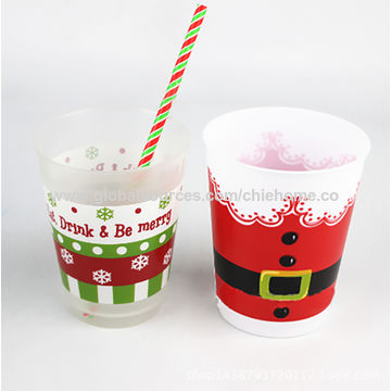 Buy Wholesale China Custom Printing Christmas Festival Party Use Plastic  Cartoon Cup & Christmas Festival Party Plastic Cup at USD 0.088