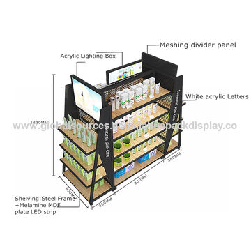 White Plastic Retail Shop Fixture Storage Display MDF Slatwall & Pegboard  Hooks - China Slatwall and Display price