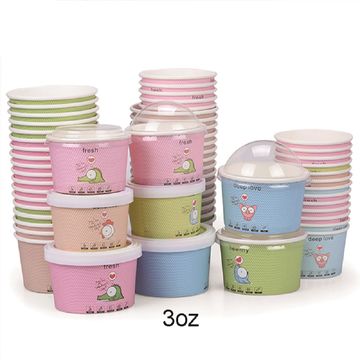 Ice Cream Containers With Lids - 100ml Disposable Ice Cream