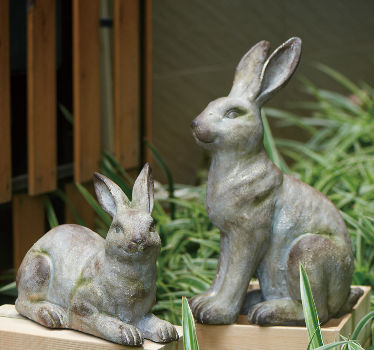 ChinaMagnesia rabbit carries a lantern garden decoration animal decor ...
