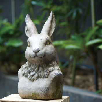 ChinaMagnesia rabbit carries a lantern garden decoration animal decor ...
