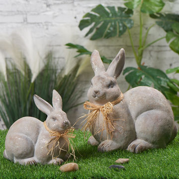 China Magnesia Rabbit flower pot gardening planter decoration bronze ...