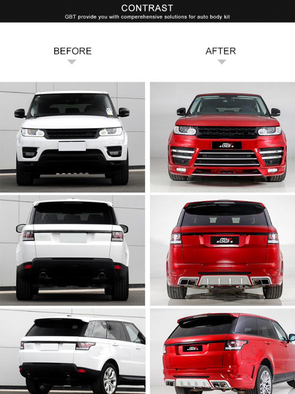 GBT body kits front rear bumper plate airinlet grille for year 2014