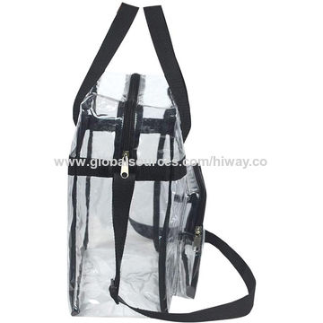 Source Heavy Duty Clear Duffel Gym Bag pvc duffle bag transparent