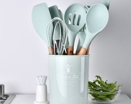 China Silicone Kitchen Utensils Set Safe And Ergonomic Design Non Stick Non Toxic On Global Sources Kitchen Utensils In Silicone Kitchen Appliance Silicone Cooking Set