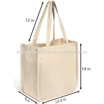 Buy Wholesale China Custom Eco Printed Recycle Plain Cotton Canvas Tote Bag  Large Reusable Canvas Cotton Shopping Bag & Fashion Eco Plain Tote Cotton  Canvas Travel Bag at USD 0.6